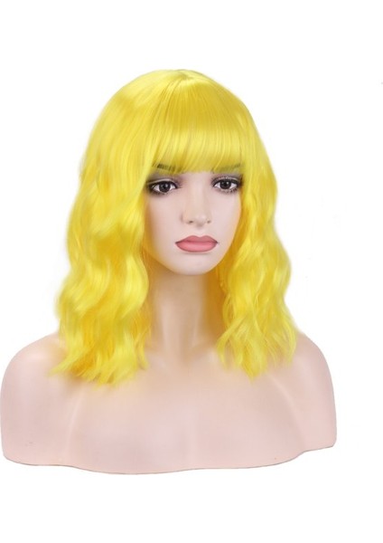 Sarı Renk Uzun Dalgalı Parti Peruğu (5067) fiyatları