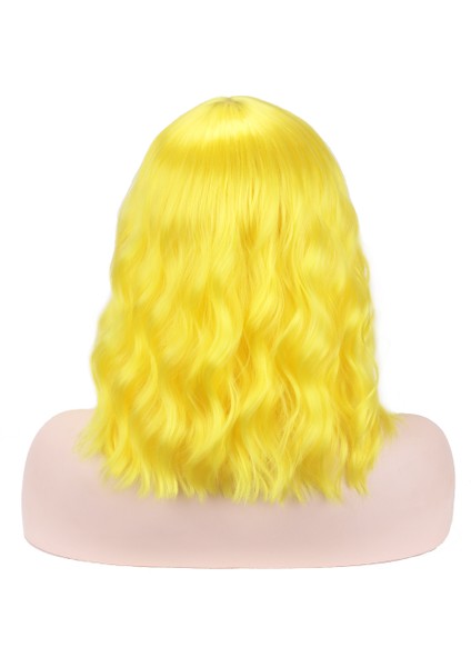 Sarı Renk Uzun Dalgalı Parti Peruğu (5067) modelleri