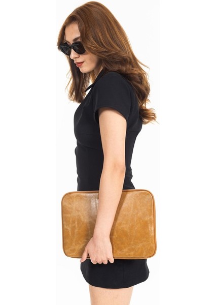 Suni Deri Macbook Air Pro 13 & 13.3 Inç Laptop Kılıfı