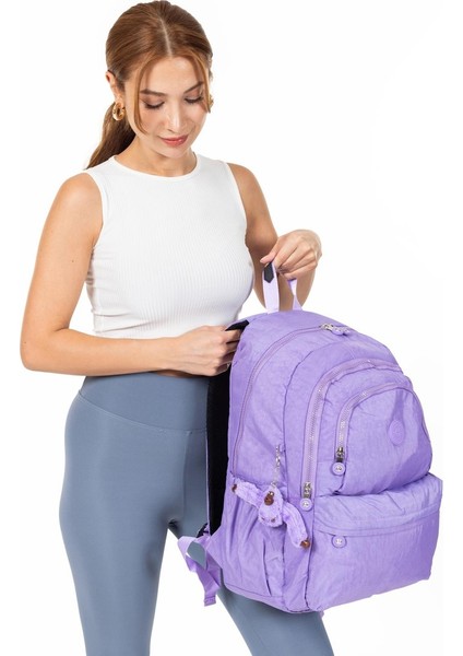 Krınkıl Kumaş Ayıcık Figürlü Çok Bölmeli Sırt Çantası