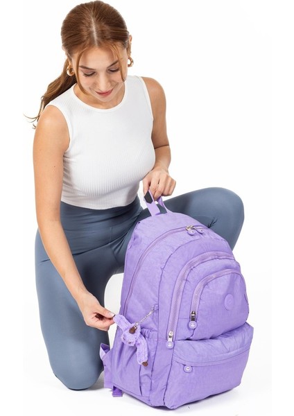 Krınkıl Kumaş Ayıcık Figürlü Çok Bölmeli Sırt Çantası