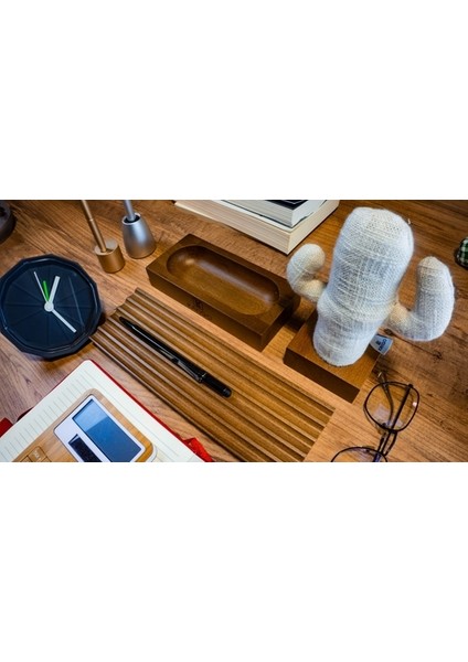 Kayigo Woody Açık Kahverengi Üçlü Ofis Seti - Krem Kaktüs fırsatları