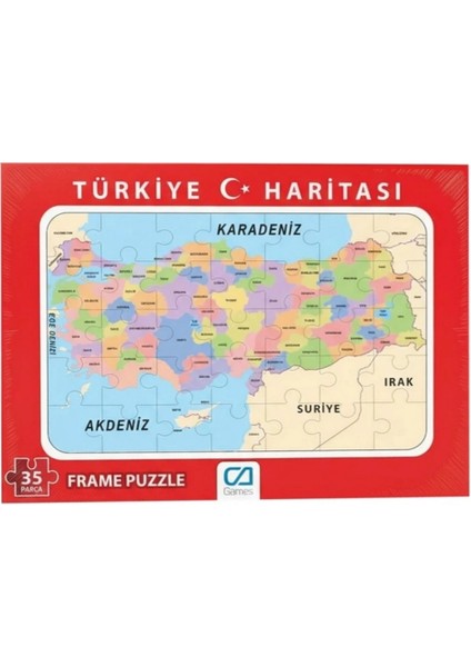 Türkiye Haritası Frame Puzzle 35 Parça