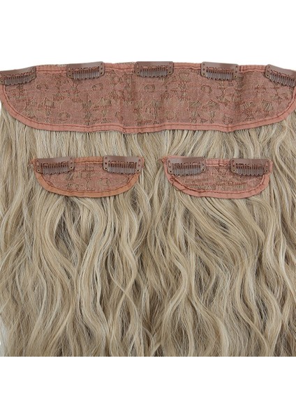 Fiber Sentetik Kabarık Dalgalı Yarım Ay + 2 Yan Çıt Çıt / Balköpüğü Platin Röfleli modelleri