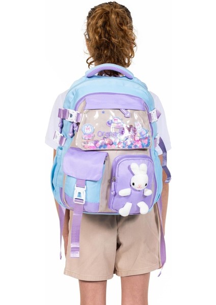 Ortopedik Lüks Kumaş Çok Gözlü Çocuk Ilkokul Sırt Çantası