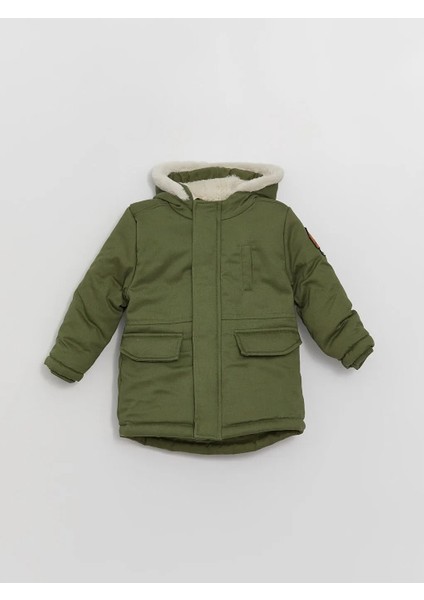 Lcw Baby Haki Kapüşonlu Uzun Kollu Erkek Bebek Parka