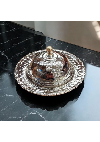 Bakır Lokumluk 7 cm Kahve Yanı Lokumluk Bakır Şekerlik Mini Boy Çekiç Dövmeli Lokumluk fiyatları