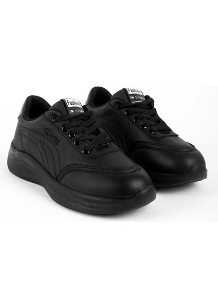 Yexo Premium Süper Ortopedik Bağcıklı Siyah Kadın Sneaker indirimleri