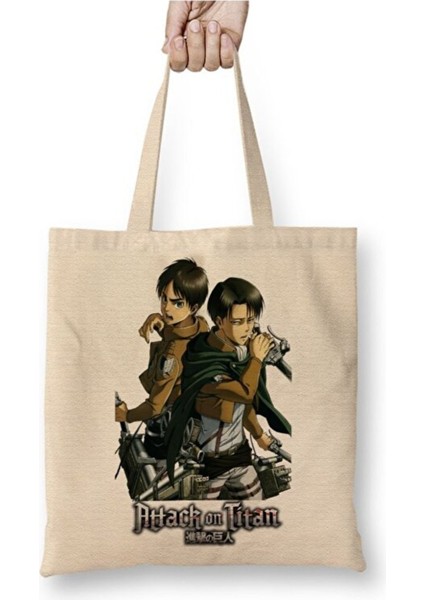 Attack On Titan Levi Eren Bez Çanta Uzun Saplı Alışveriş Çantası Plaj Çantası