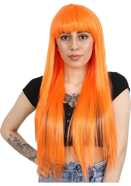 Uzun Kahküllü Fiber Sentetik Peruk / Tcu