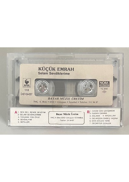 Küçük Emrah Selam Sevdiklerime Kaset (Orijinal 1987 Dönem Kağıt Baskı Kaset) fiyatları