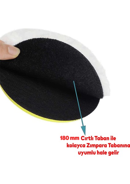 Yün Ped Ø 180 mm Pasta Cila Polisaj Süngeri Cırt Tabanlı Kuzu Postu Yünü Keçesi Parlatma ( 5 Adet ) fırsatları