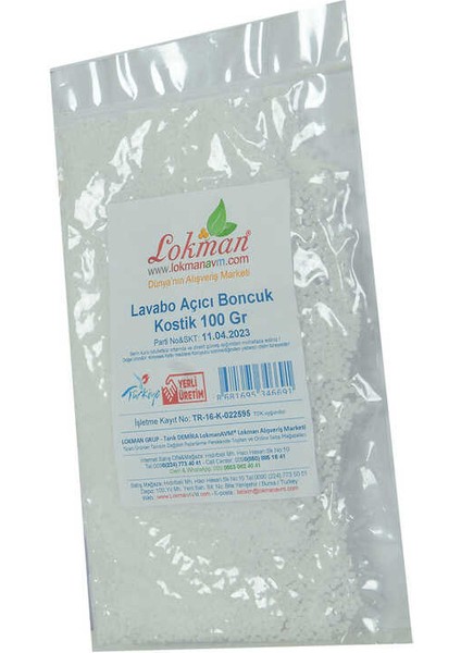 Lavabo Açıcı Boncuk Kostik 100 gr Paket modelleri