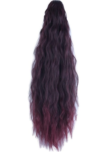 Tokalı Kabarık Dalgalı At Kuyruğu / Koyu Kızıl modelleri