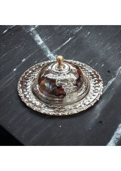 Bakır Lokumluk 7 cm Kahve Yanı Lokumluk Bakır Şekerlik Mini Boy Çekiç Dövmeli Lokumluk indirimleri