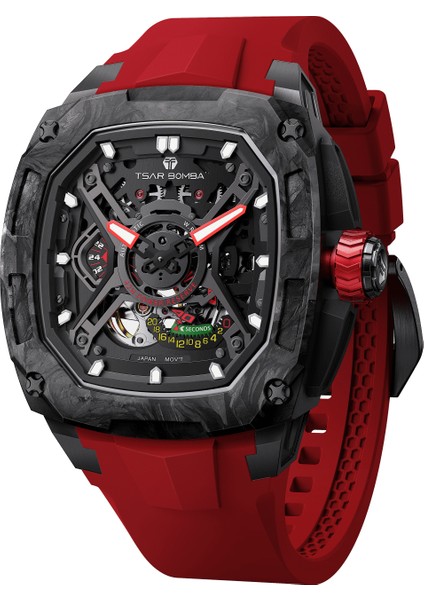 Dark Matter 5 Otomatik Saat TB8605 Kırmızı