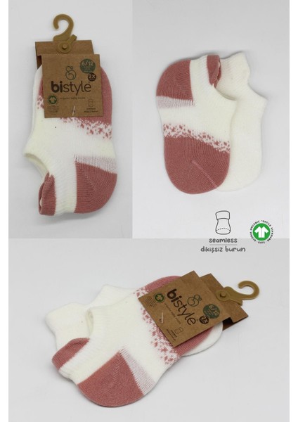 2li Penye Sneakers Çorap 20105 Ekru Pudra indirimleri