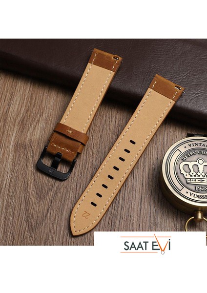 samsung galaxy 4 5 5 pro 6 40mm-42mm-44mm-46mm kasa uyumlu 20mm crazy hakiki deri saat kordonu kayışı l10hwc-taba-sılver modelleri