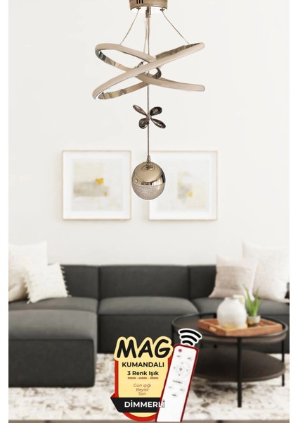 Clasy Model Gold Kumandalı 3 Renk Modern Ledli Sarkıt Avize fiyatları