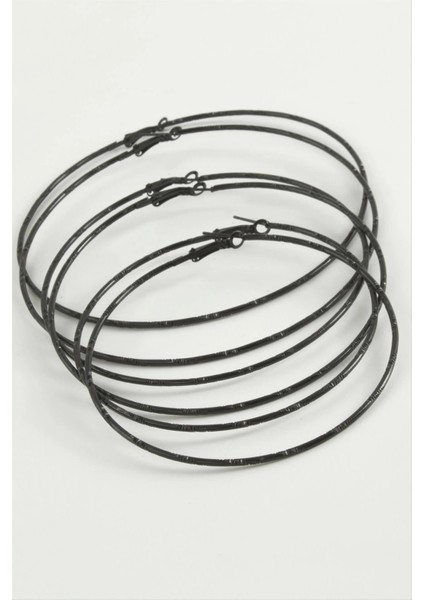 Noktalı Metal Halka Küpe 6 Adet