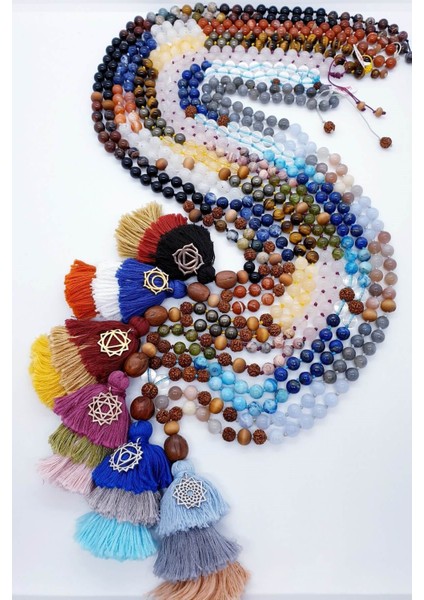 Kök Çakra 108 Mala Kolyesi fiyatları