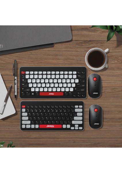 Kablosuz Mini Klavye ve Mouse Seti - Şık, Sessiz ve Ergonomik Tasarım