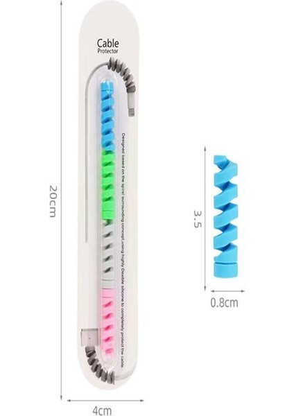 Renkli Spiral Kablo Koruyucu – Şarj ve Kulaklık Kablo Kırılma Önleyici Silikon Koruma | Evrensel Uyumm fiyatları