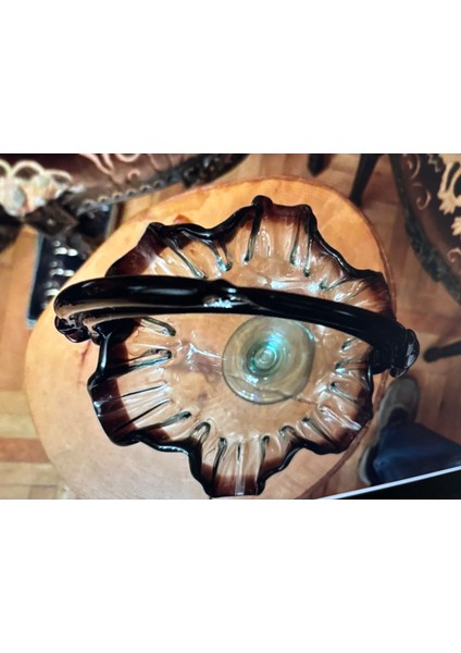 Italyan Murano Şekerlik 25 cm Boyunda 19,5 cm Çapında fırsatları