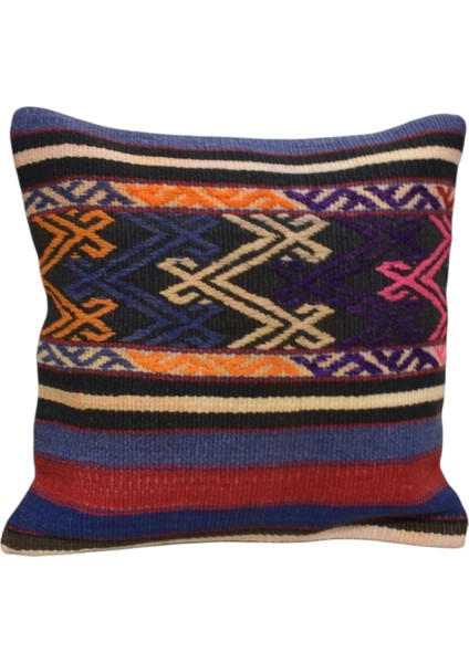 Yeni El Dokuma Dekoratif Kilim Kırlent Yastık Kılıfı 6537