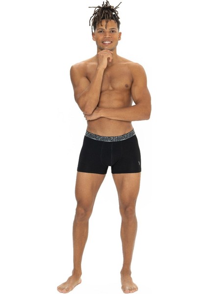 U.s Polo Assn. 80543 Erkek Pamuklu 3'lü Boxer-Siyah&lacivert&grimelanj fırsatları