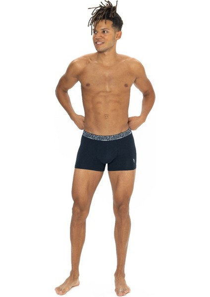 U.s Polo Assn. 80543 Erkek Pamuklu 3'lü Boxer-Siyah&lacivert&grimelanj indirimleri