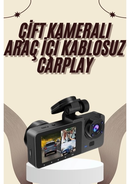 Gece Görüşlü Dvr 3 Lensli Araç Içi Sürüş Kamerası Video Kaydedici