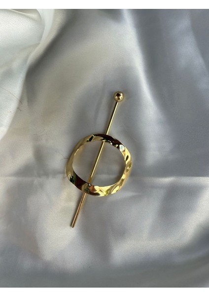 Pinterenst Dalgalı Çember Model 11CM Gold Renk Metal Topuz-At Kuyruğu Saç Tokası fiyatları
