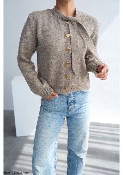 Kadın Selanik Örgü Basıc Triko Hırka modelleri