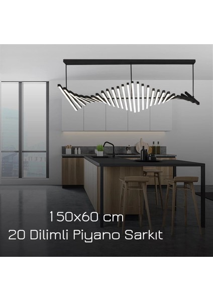 Lüks Modern Ledli Piyano Avize Günışığı modelleri