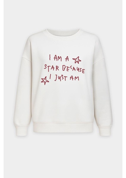 Kadın Premium Kumaş Şardonlu Baskılı Oversize Sweatshirt fiyatları