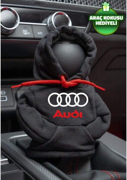 Audi Logo Siyah Vites Hoodie Araç Vites Kıyafeti Vites Poları Oto Aksesuarı Vites Topuzu Sweat Tr