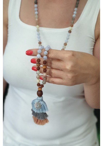 Taç Çakra 108 Mala Kolyesi fiyatları