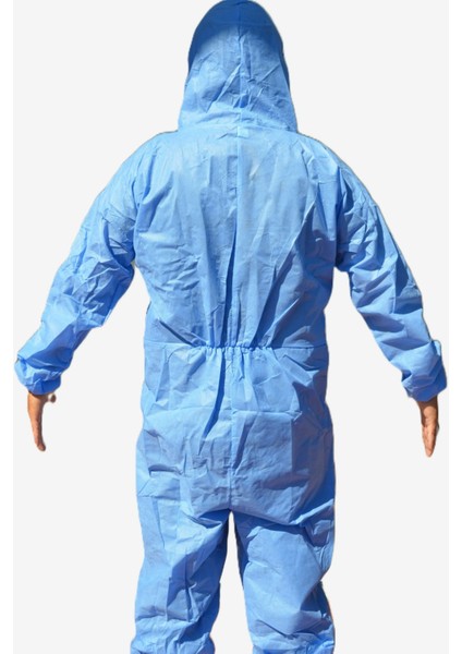 Mavi Tulum, Kapüşonlu Tek Kullanımlık SMS Koruyucu Tulum