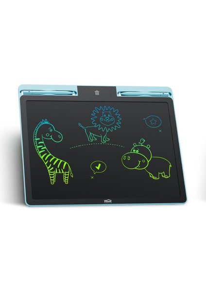 House Pratik HP78 Pilli LCD Ekran Elektronik Yazı Tahtası 16 Inç Mavi