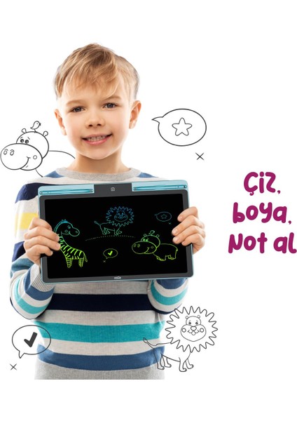 House Pratik HP78 Pilli LCD Ekran Elektronik Yazı Tahtası 16 Inç Mavi modelleri