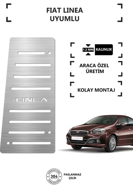 Fıat Linea Ayak Dinlendirme Pedalı Krom Ayak Dayama Pedalı
