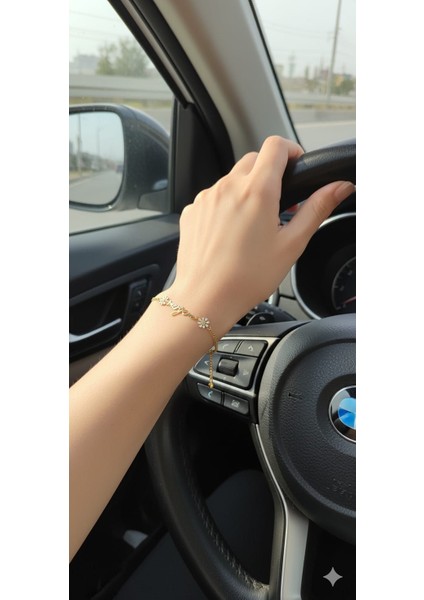 925 Ayar Papatya Silver Taşlı Papatyalı Imza Bileklik fiyatları