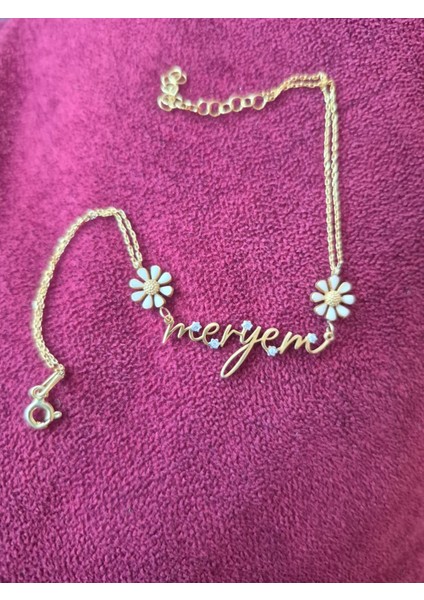 925 Ayar Papatya Silver Taşlı Papatyalı Imza Bileklik modelleri