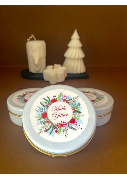 Hediyelik Teneke Kutuda %100 Doğal Vegan Soya Wax Kar Tanesi Mum fiyatları