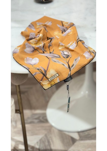 Ipekevi Manolya Pamuk Eşarp Hardal Sarısı