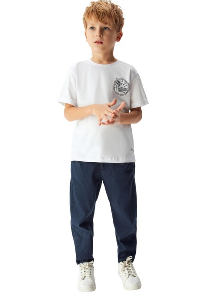 Erkek 4-8 Yaş Çocuk Dokuma Pantolon 64717 Lacivert indirimleri