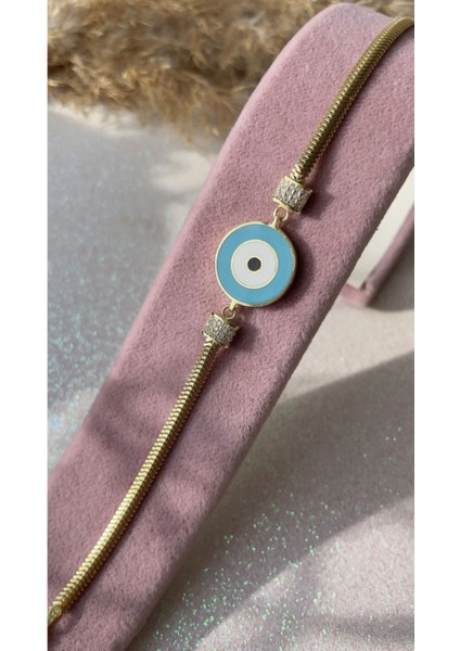 Mavi Mineli Nazar Göz Bileklik fiyatları