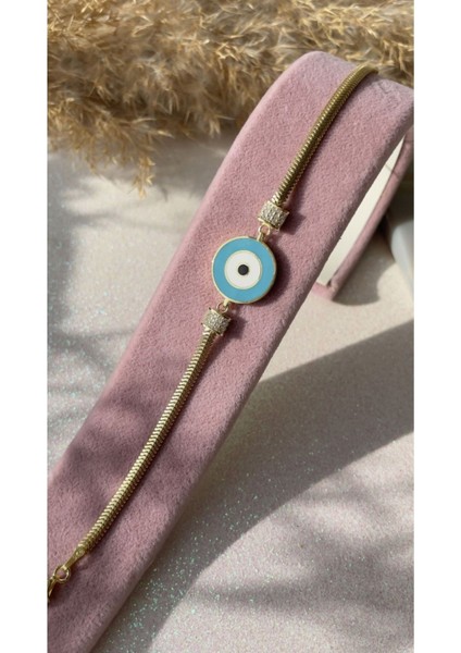 Mavi Mineli Nazar Göz Bileklik indirimleri