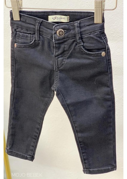 Mojo Unisex Bebek 1-4 Yaş Dar Paça Kot Pantolon 1920 Siyah